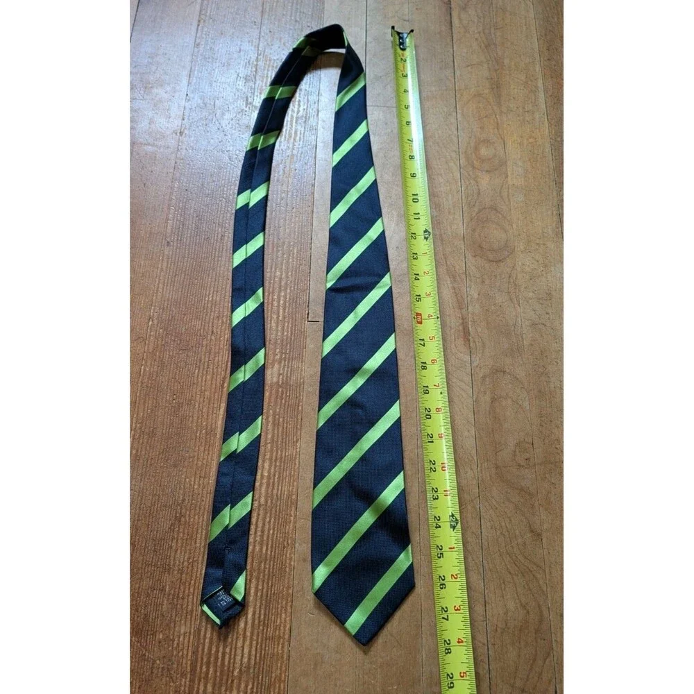 Banana Republic Tie Mens Necktie Dark Blue And Green Business Suit Made In Italy